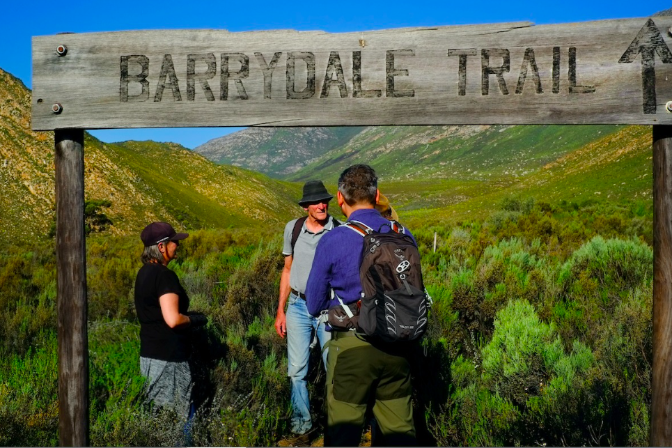 The entrance to the Barrydale Trail to the Waterfall and Grootvadersbosch