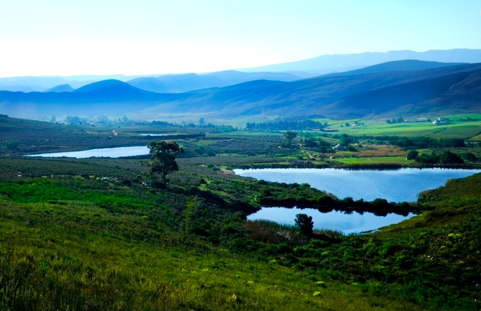 The view back over the dams back towards Barrydale.