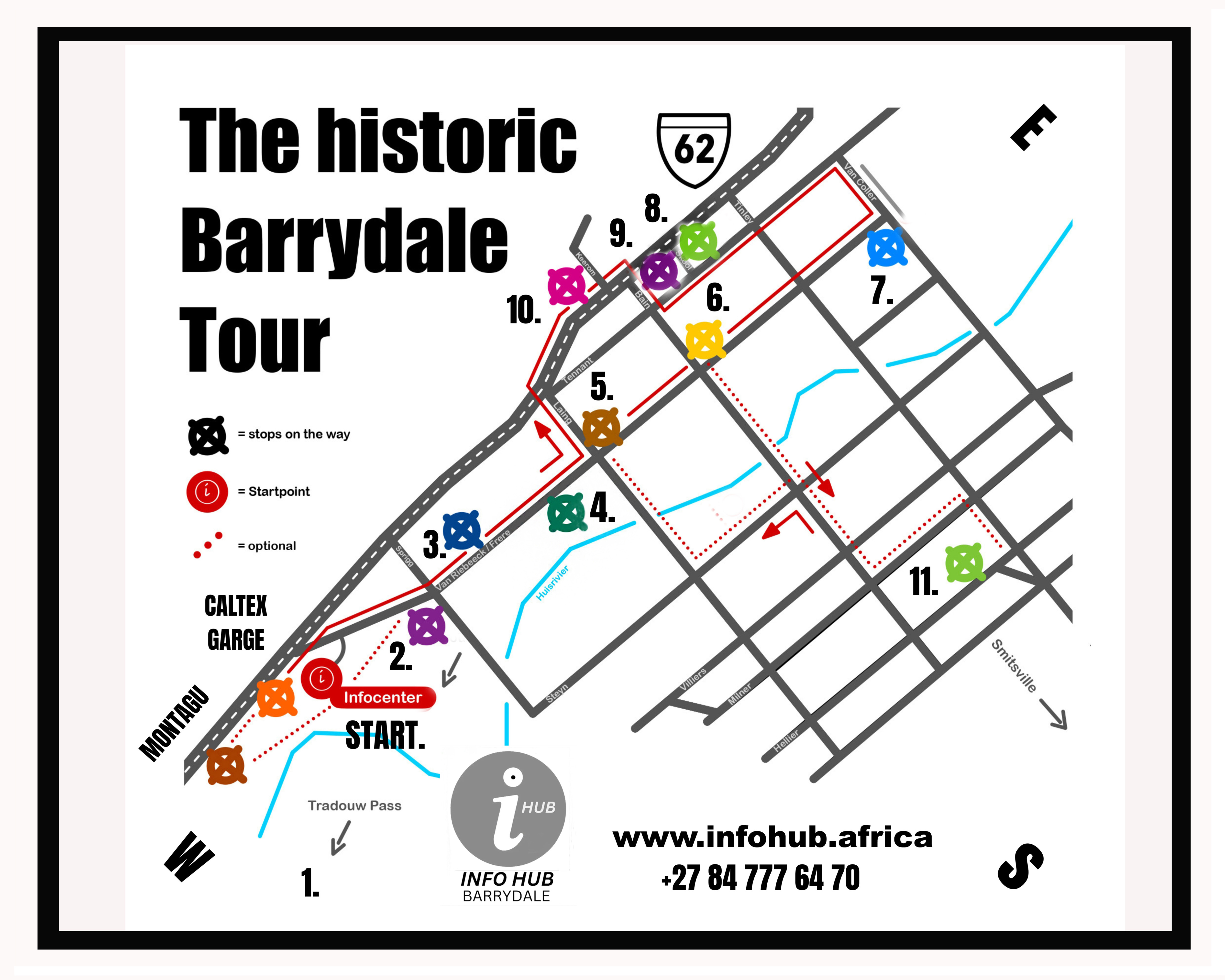 Map of Barrydale Heritage Walk